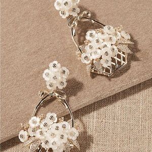 Nicola Bathie Embellished Pearl Flower earrings - brand new